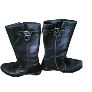 Ecco Black Leather Boots 38